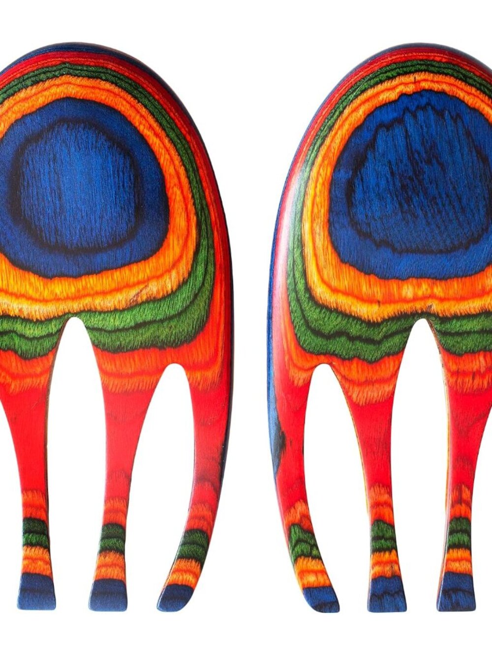 Baltique Marrakesh Salad Hands, Colorful Wood Salad Tongs Alternative